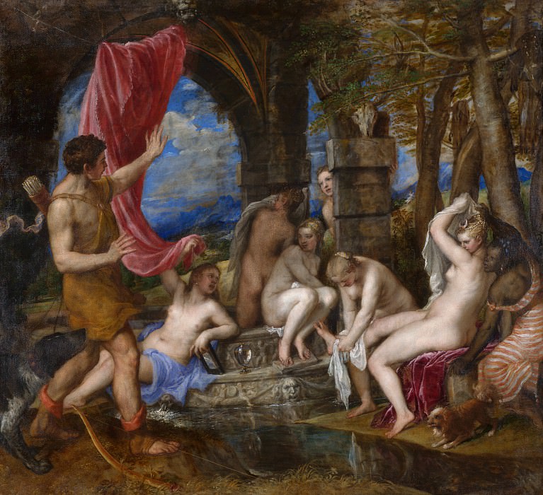 Тициан – Диана и Актеон, Часть 6 Национальная галерея
