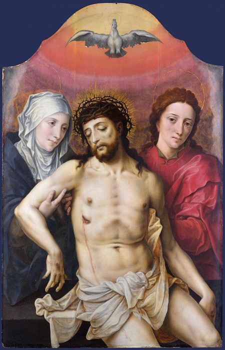 Мастер блудного сына – Мертвый Христос, поддерживаемый Богоматерью и святым Иоанном, Часть 6 Национальная галерея