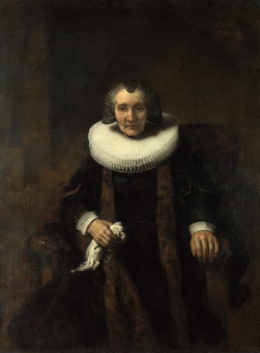 Rembrandt – Portrait of Margaretha de Geer, Wife of Jacob Trip, Part 6 National Gallery UK