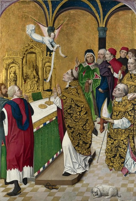 Workshop of the Master of the Life of the Virgin – The Mass of Saint Hubert – Right Hand Shutter, Part 6 National Gallery UK