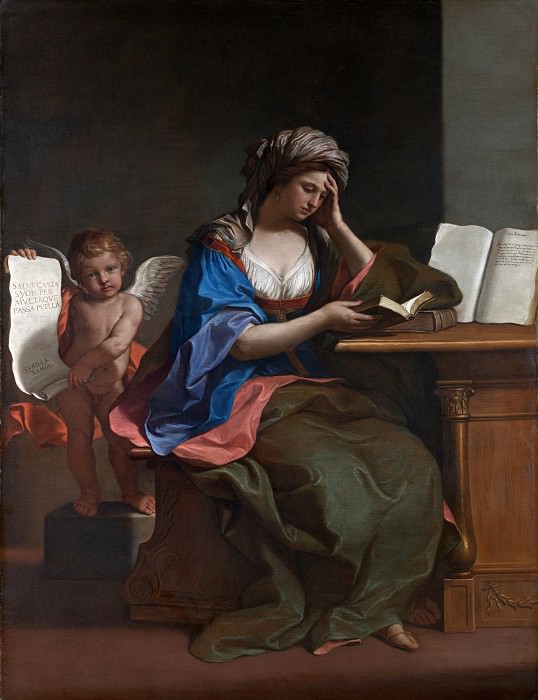 guercino – the samian sibyl with a putto, Part 6 National Gallery UK