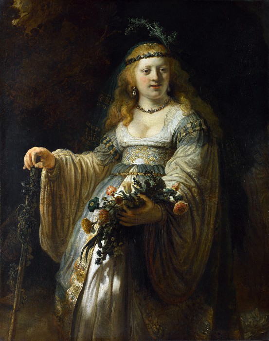 Rembrandt – Saskia van Uylenburgh in Arcadian Costume, Part 6 National Gallery UK