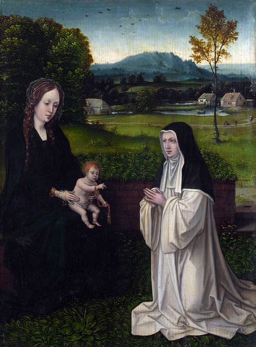 Иоахим Патинир – Мадонна с Младенцем и монахиня-цистерцианка, Часть 6 Национальная галерея
