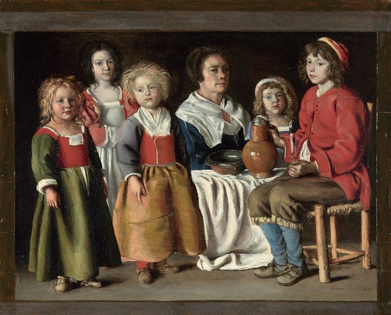 The Le Nain Brothers – A Woman and Five Children, Part 6 National Gallery UK