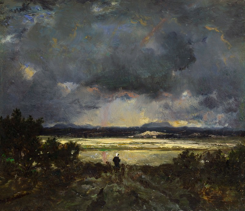 Theodore Rousseau – Sunset in the Auvergne, Part 6 National Gallery UK