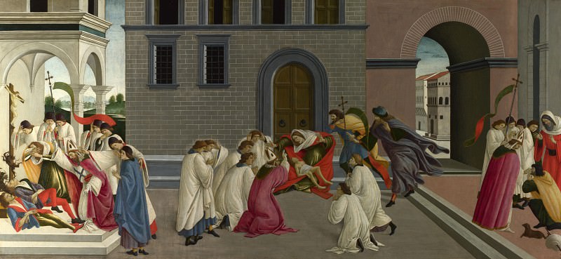 Sandro Botticelli – Three Miracles of Saint Zenobius, Part 6 National Gallery UK