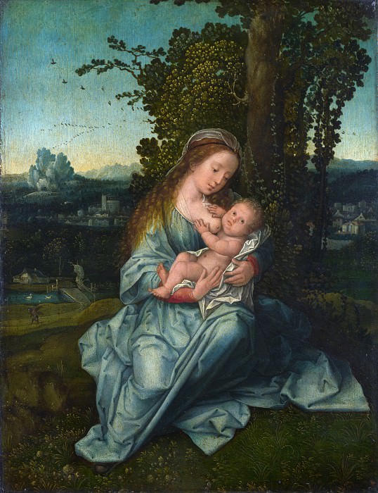 Style of Bernaert van Orley – The Virgin and Child in a Landscape, Part 6 National Gallery UK