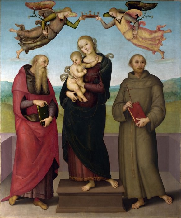 Пьетро Перуджино – Мадонна с Младенцем со святыми Иеронимом и Франциском, Часть 6 Национальная галерея