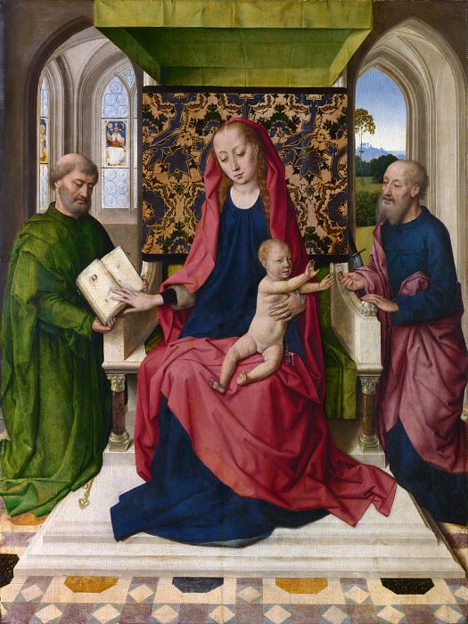 Дирк Баутс – Мадонна с Младенцем на троне со святыми Петром и Павлом, Часть 6 Национальная галерея