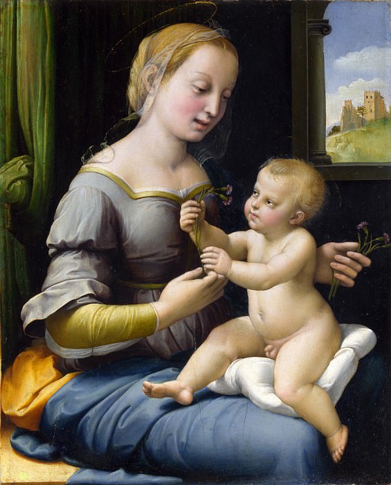 Raphael – The Madonna of the Pinks , Part 6 National Gallery UK
