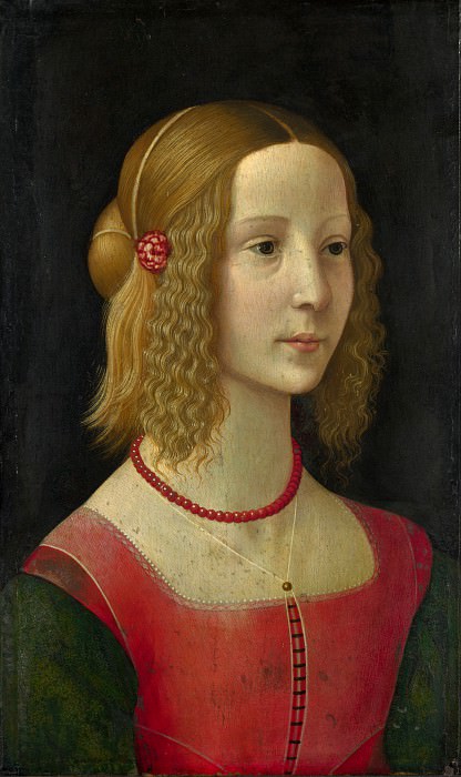 Workshop of Domenico Ghirlandaio – Portrait of a Girl, Part 6 National Gallery UK