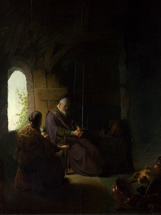 Рембрандт и/или Геррит Доу – Анна и слепой Товия, Часть 6 Национальная галерея