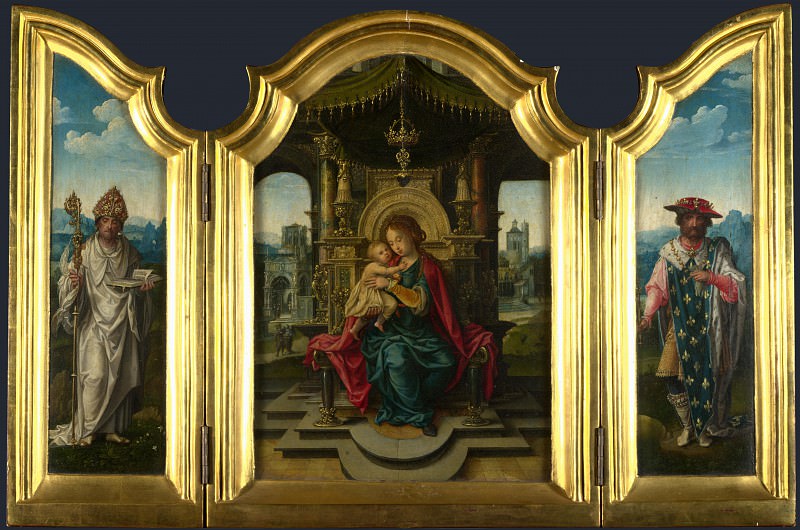 the workshop of Pieter Coecke van Aalst – The Virgin and Child Enthroned, Part 6 National Gallery UK