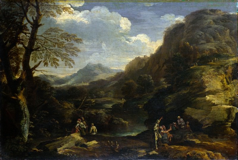 Style of Salvator Rosa – Mountainous Landscape with Figures, Part 6 National Gallery UK