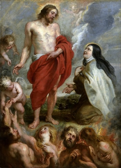 Saint Teresa of Avila intercedes before Christ for Bernardino de Mendoza, Peter Paul Rubens