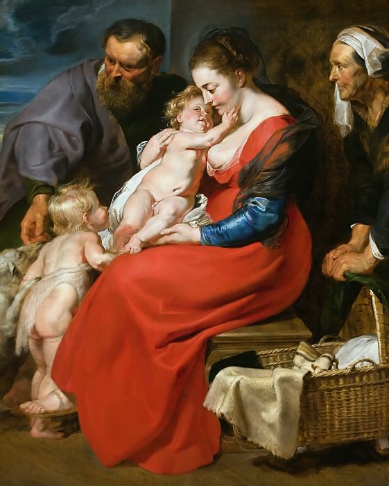 Holy Family with Saint Elizabeth and little John the Baptist