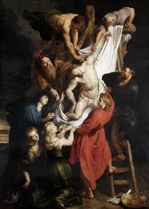 Rubens Descent from the Cross detail centre panel, Peter Paul Rubens