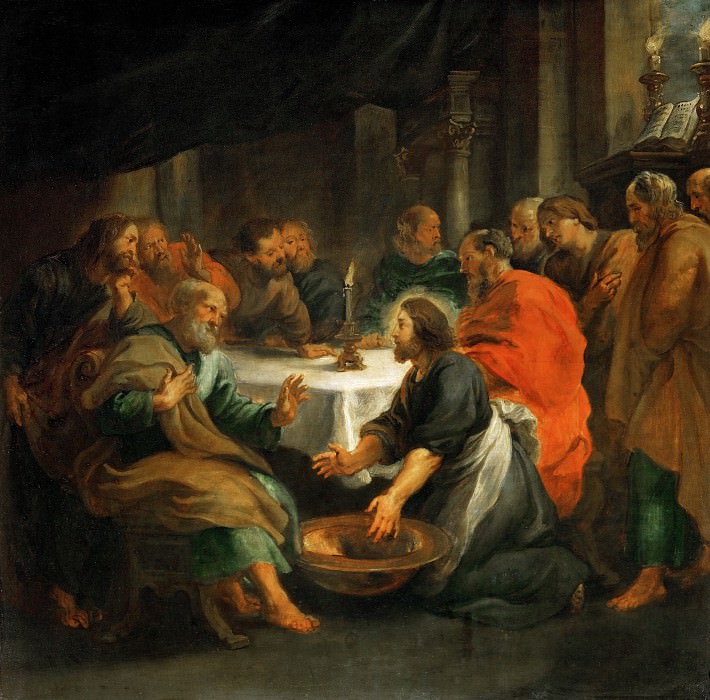 Christ washing the apostles’ feet, Peter Paul Rubens