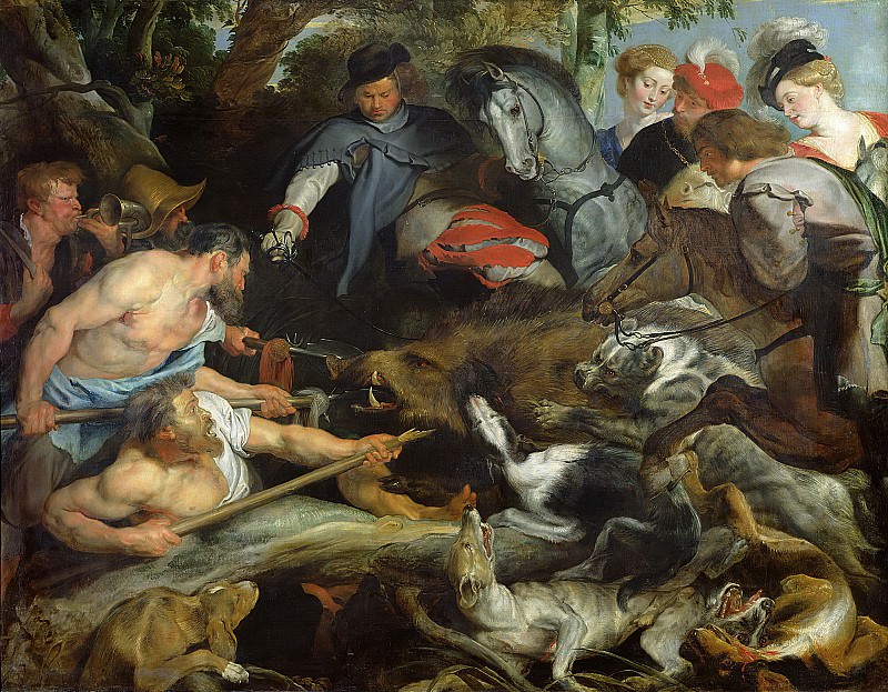 Boar hunting, Peter Paul Rubens