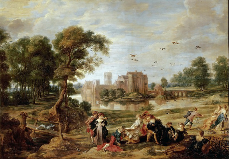 Landscape with castle Sten, Peter Paul Rubens