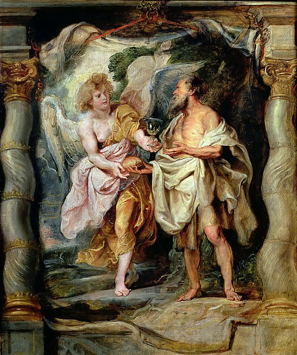 Prophet Elijah and an angel in the desert, Peter Paul Rubens