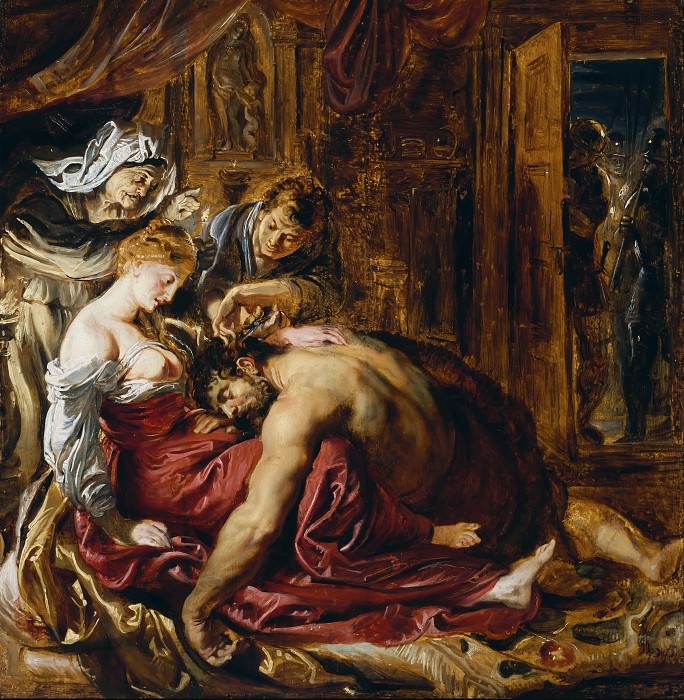 Samson and Delilah, sketch, Peter Paul Rubens