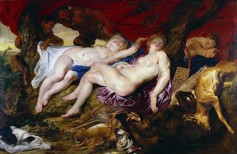 Diana with nymphs caught by satyrs, Peter Paul Rubens