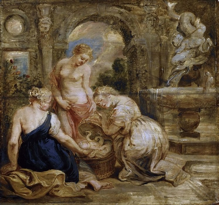 Cecrops’ Daughters Finding Erichtonius. Sketch, Peter Paul Rubens