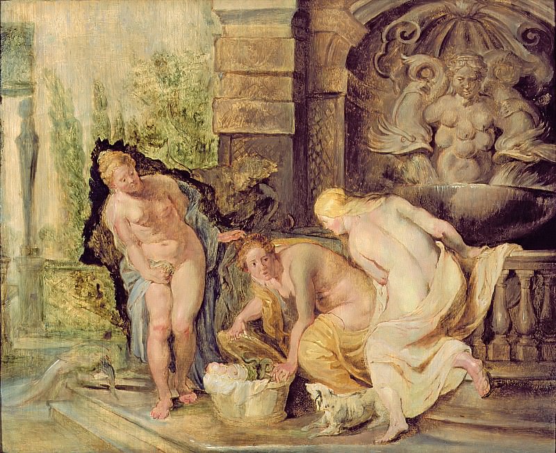 Finding Erichthonius by the daughters of Kekrops, Peter Paul Rubens