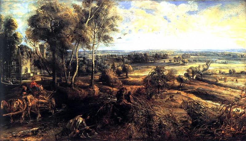 An Autumn Landscape with a View of Het Steen, Peter Paul Rubens