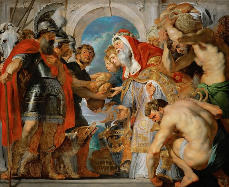 Abraham and Melchisedech , Peter Paul Rubens