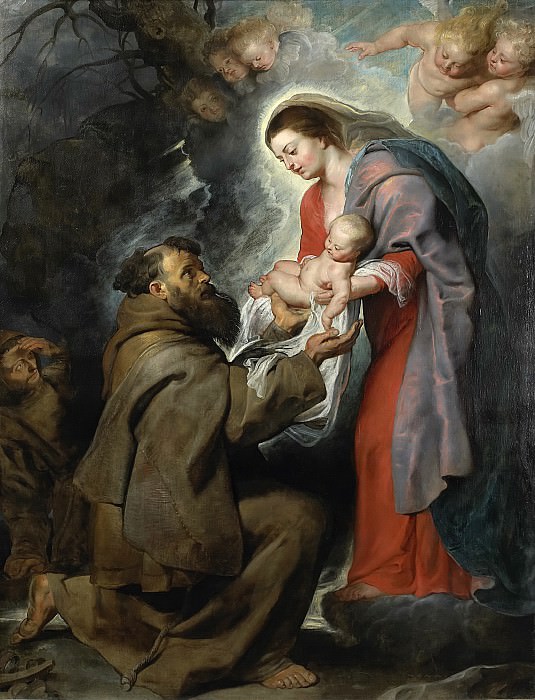Apparition of Madonna and Child to Saint Francis, Peter Paul Rubens