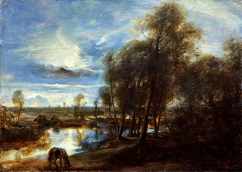 Landscape in moonlight, Peter Paul Rubens