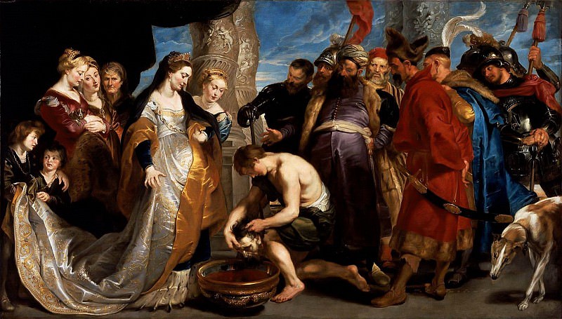 Царица Томирис приказывает окунуть голову Кира в чан с кровью, Питер Пауль Рубенс