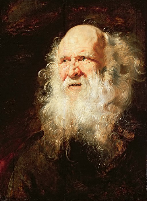 Head of an old man, sketch, Peter Paul Rubens