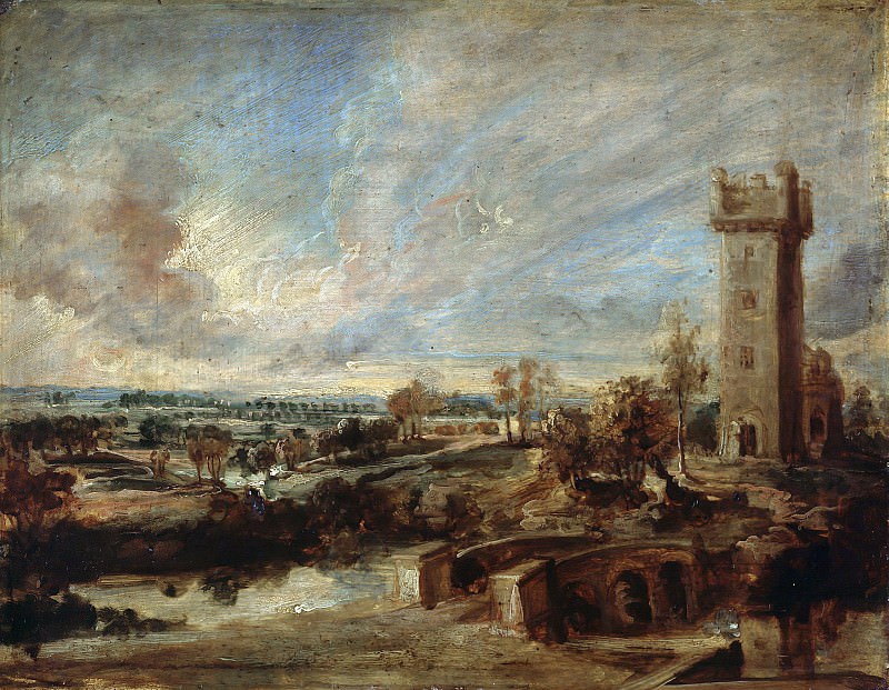 Landscape with Tower, Peter Paul Rubens