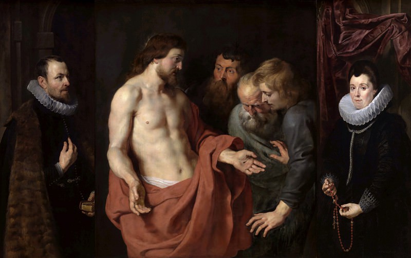 Неверие святого Фомы с Николасом Рококсом и Адрианой Перес, Питер Пауль Рубенс