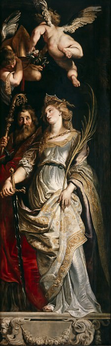 Rubens Raising of the Cross Sts Eligius and Catherine, Peter Paul Rubens
