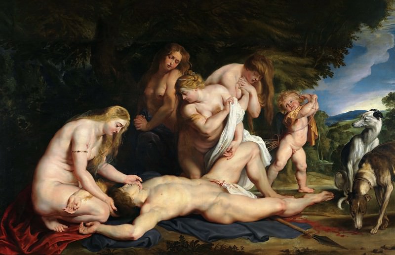 Adonis death, Peter Paul Rubens