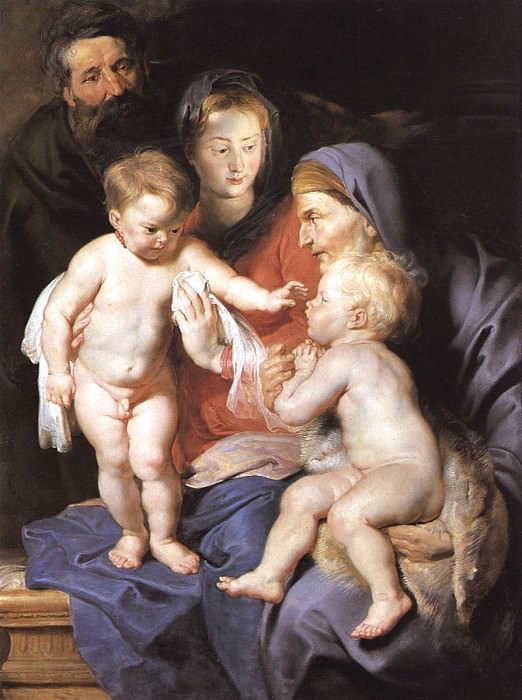 The Holy Family with Sts Elizabeth and John the Baptist, Peter Paul Rubens