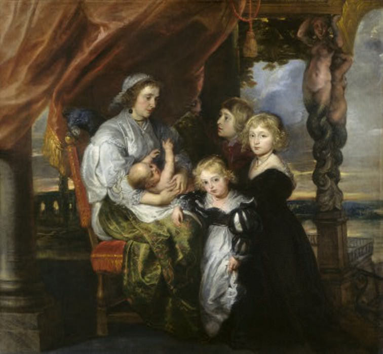 Deborah Kip, Wife of Sir Balthasar Gerbier, and Her Children, Peter Paul Rubens