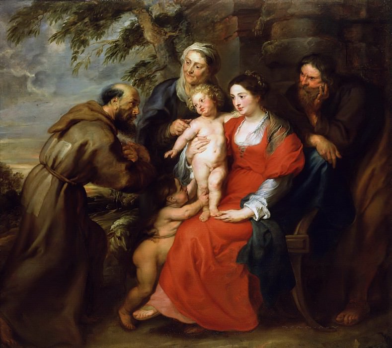 The Holy Family with Saint Francis, Peter Paul Rubens