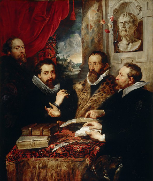 Selfportrait with brother Philipp, Justus Lipsius and another scholar, Peter Paul Rubens