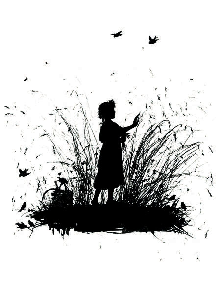 Silhouette. Girl in the Rye, Elizabeth Merkuryevna Boehm (Endaurova)