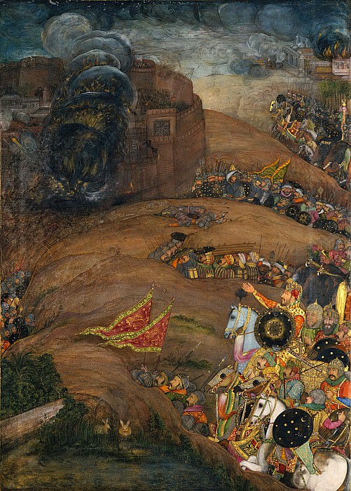Пайаг – Насири Хан управляет осадой Кандагара, май 1631: Фолио из Виндзора Падшахнама, Музей Метрополитен: часть 2