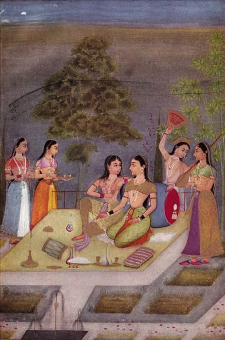 Ruknuddin – Ladies of the Zenana on a Terrace at Night, Metropolitan Museum: part 2