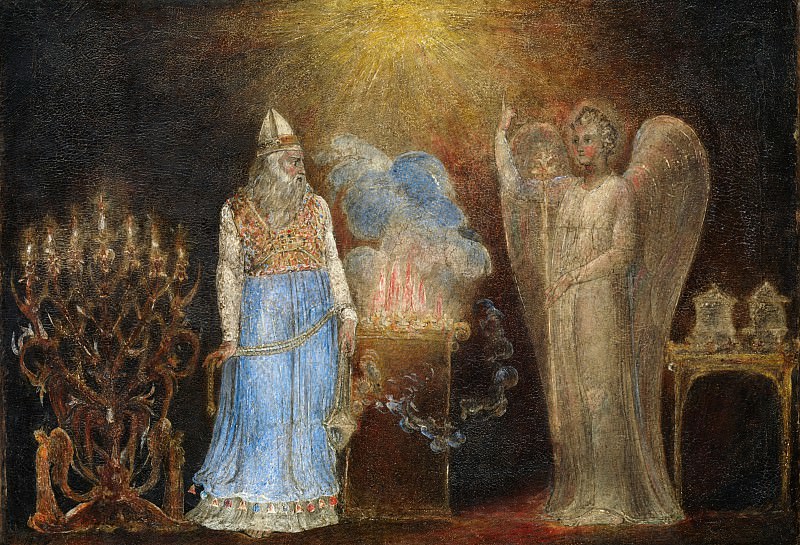 William Blake – The Angel Appearing to Zacharias, Metropolitan Museum: part 2