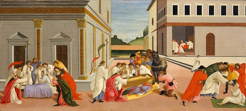 Botticelli – Three Miracles of Saint Zenobius, Metropolitan Museum: part 2