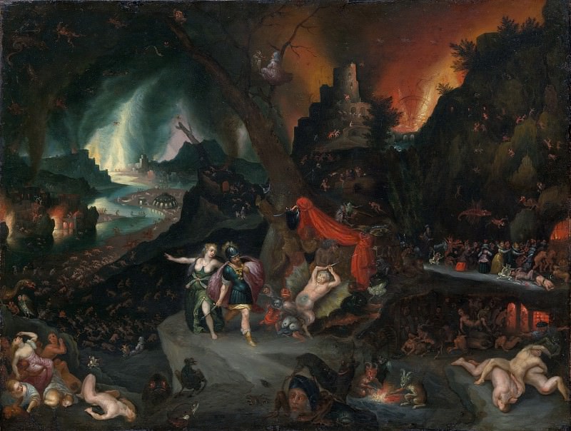 Jan Brueghel the Younger – Aeneas and the Sibyl in the Underworld, Metropolitan Museum: part 2