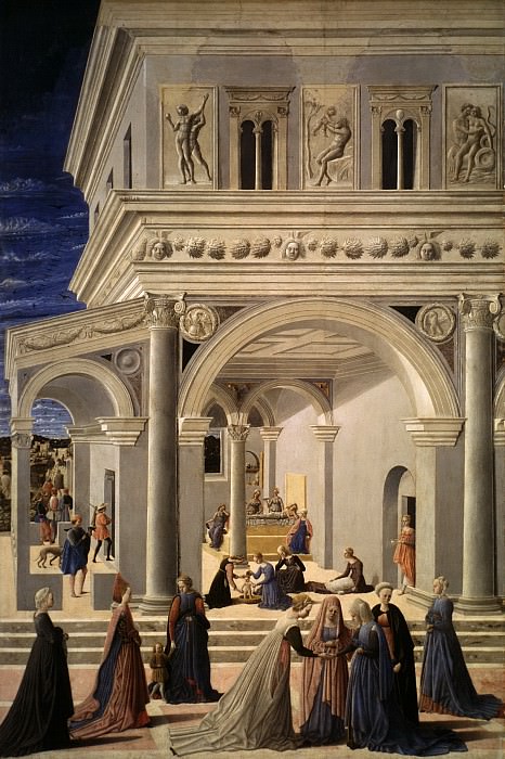 Fra Carnevale – The Birth of the Virgin, Metropolitan Museum: part 2